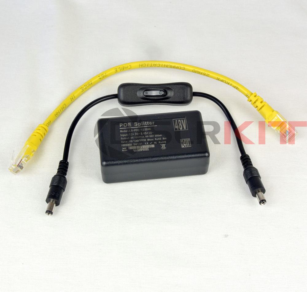Active Poe Splitter Gigabit 12V 2A - DSLRKIT Gigabit 12V2A Aktive PoE Splitter