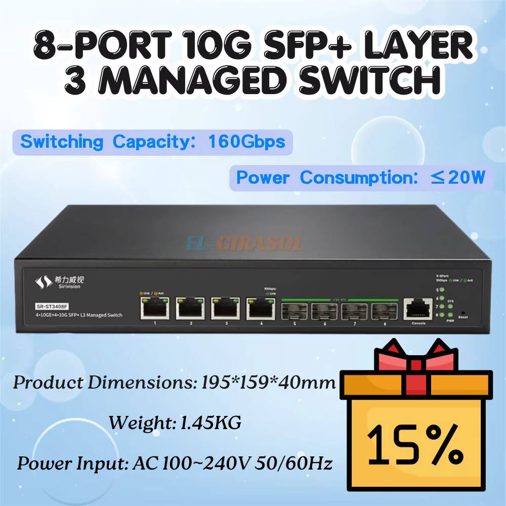 Sirivision 8-Port 10G SFP+ L3  – Sfp+ 10G Managed Switch 8 Port Bewertung und Preis