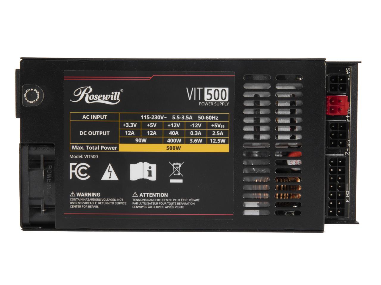 Rosewill VIT 500W, Mini ITX/Fl – Atx Power Supply 1U Flex 500W Bewertung und Preis