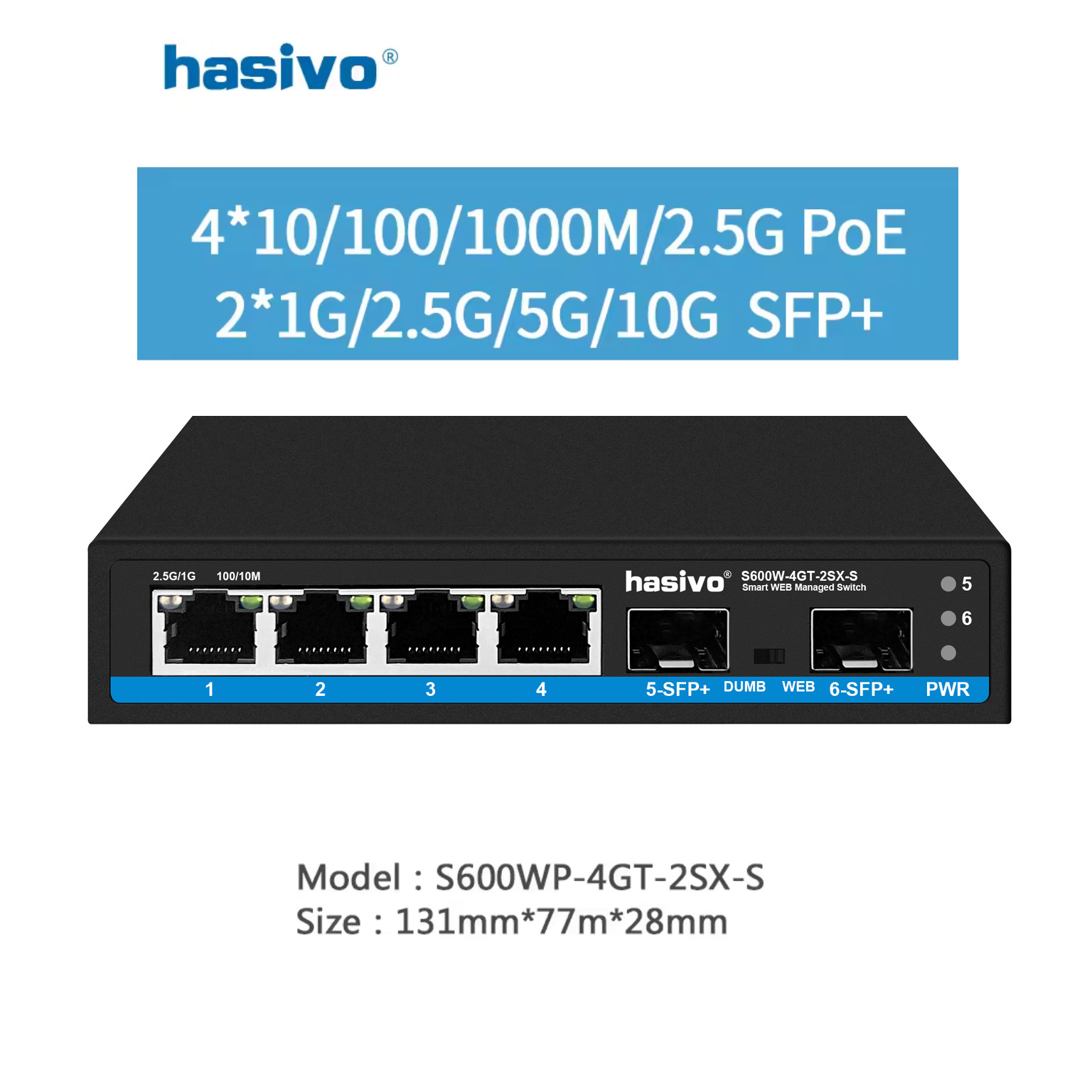 Hasivo 2.5G Netzwerk-Switch mi – Sfp+ 10G Managed Switch 8 Port Bewertung und Preis