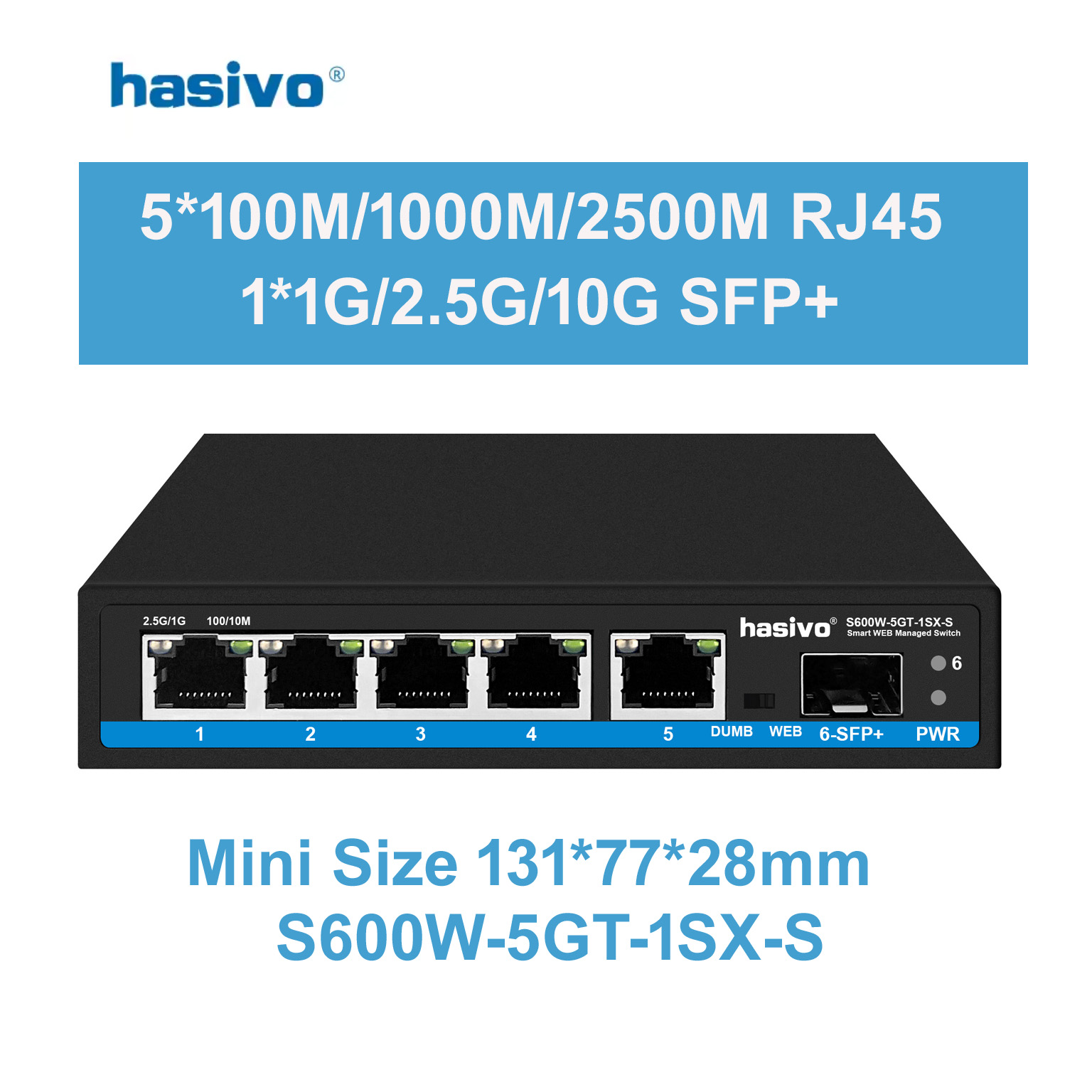 Hasivo 2.5G Netzwerk-Switch mi – Sfp+ 10G Managed Switch 8 Port Bewertung und Preis
