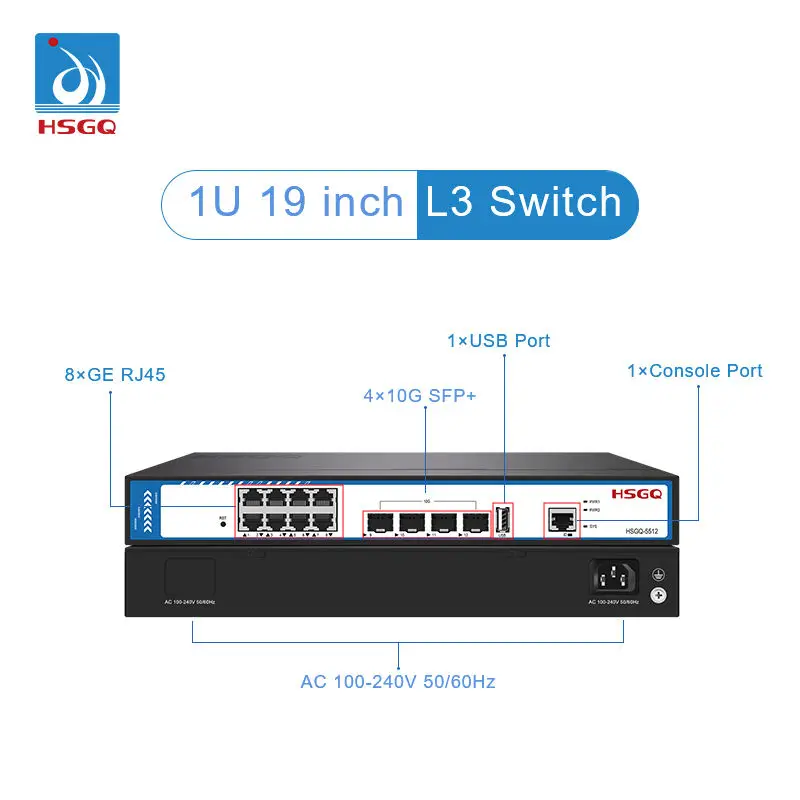 2026/HSGQ-5512 12-Port 8*GE +  – Sfp+ 10G Managed Switch 8 Port Bewertung und Preis